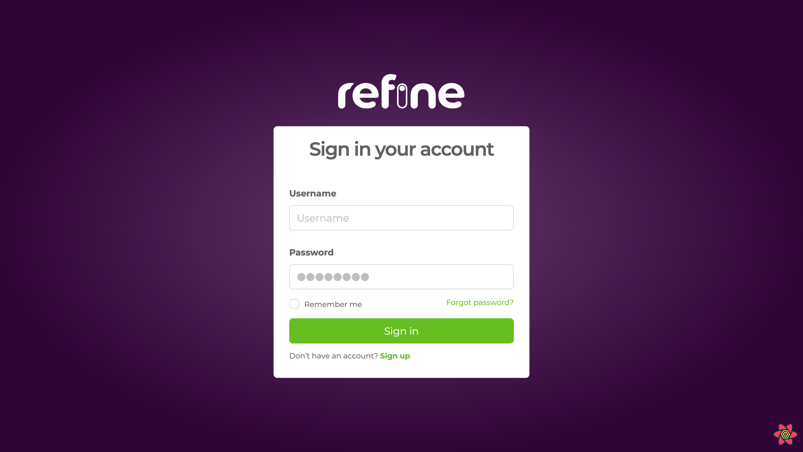 Default Login Page